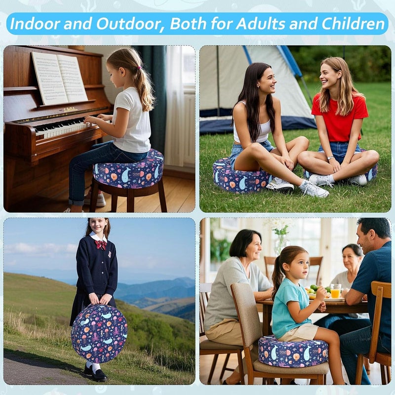 Zicac Portable Seat Cushion Washable with Non-Slip Bottom, Detachable Strong Support Cushion for Toddler Kids Baby Infant (Purple Octopus) - Image 4